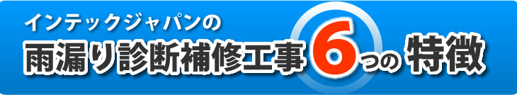 雨漏り診断補修工事６つの特徴