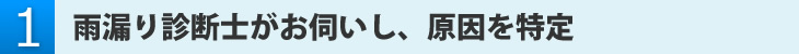 雨漏り診断士がお伺いし原因を特定