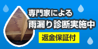 専門家による雨漏り診断実施中