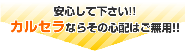 カルセラならその心配はご無用