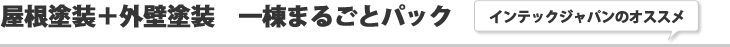 屋根塗装＋外壁塗装　一棟まるごとパック！インテックジャパンのおススメ