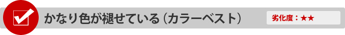 かなり色が褪せている（カラーベスト）