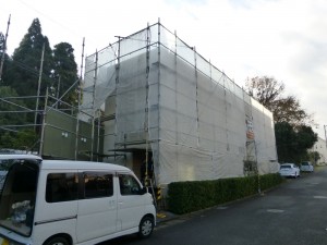 見田邸足場